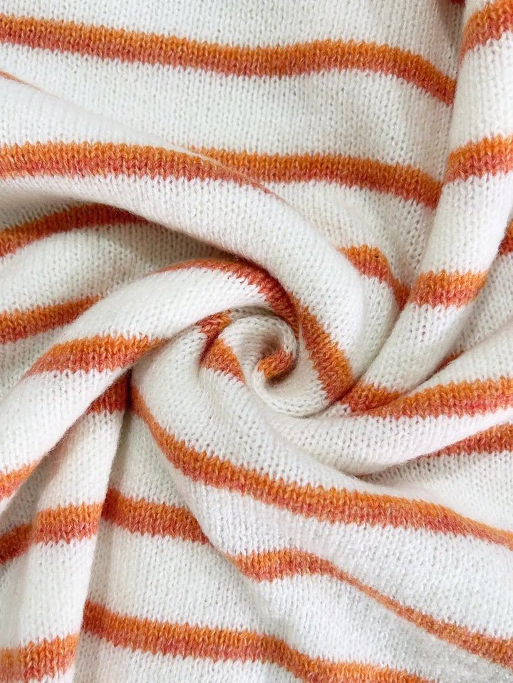 Iseult | Cardigan en maille à rayures contrastées