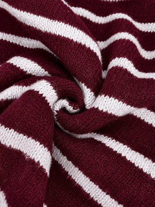 Iseult | Cardigan en maille à rayures contrastées