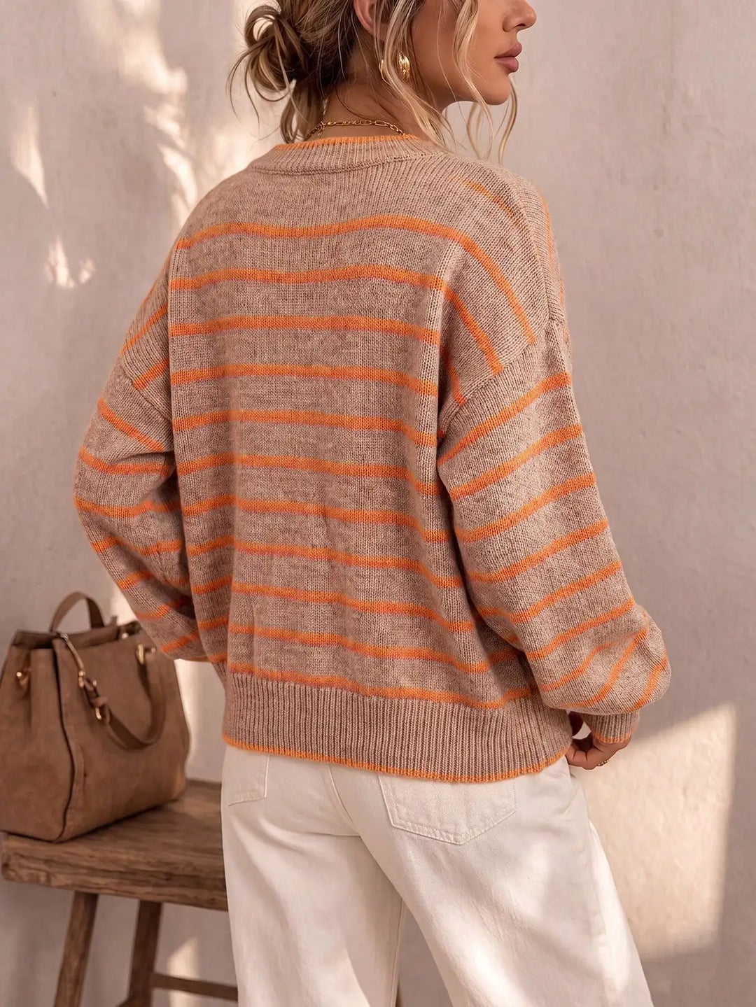 Iseult | Cardigan en maille à rayures contrastées