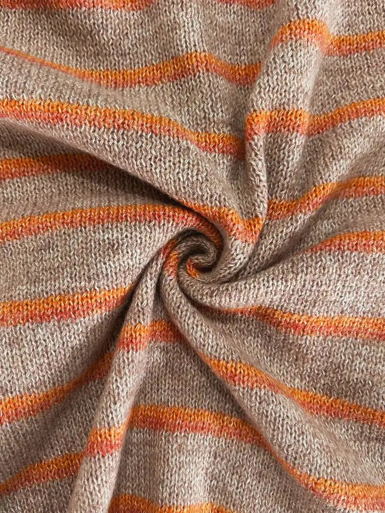 Iseult | Cardigan en maille à rayures contrastées