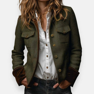 Bénédicte | Veste chic boutonnée effet laine