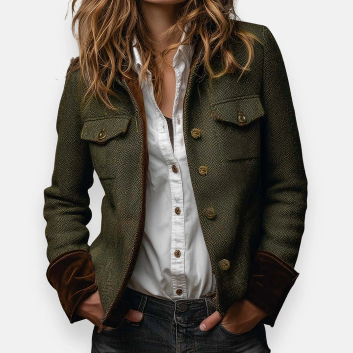 Bénédicte | Veste chic boutonnée effet laine