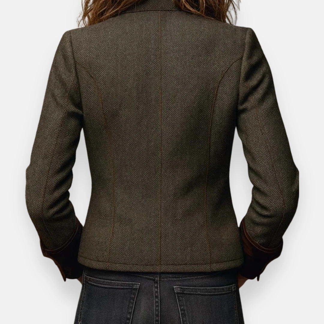 Bénédicte | Veste chic boutonnée effet laine