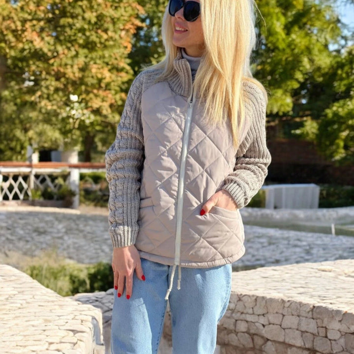 Octavie | Veste matelassée à manches en maille