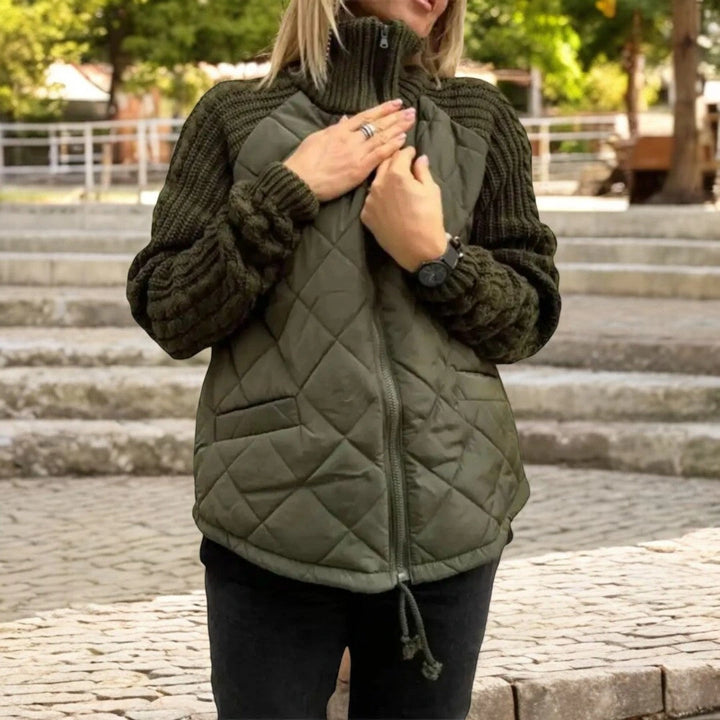 Octavie | Veste matelassée à manches en maille