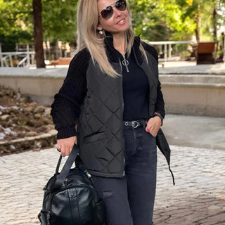 Octavie | Veste matelassée à manches en maille