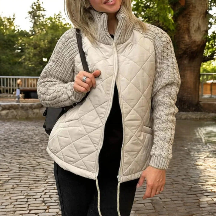 Octavie | Veste matelassée à manches en maille