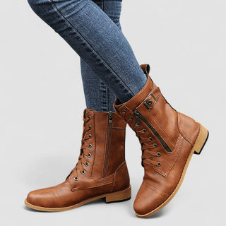 Murielle | Bottines à lacets zippées