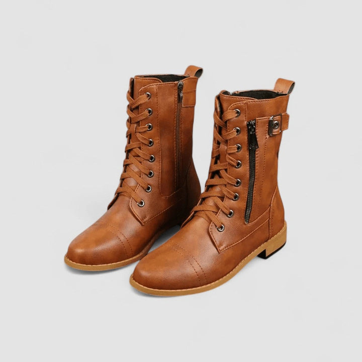 Murielle | Bottines à lacets zippées