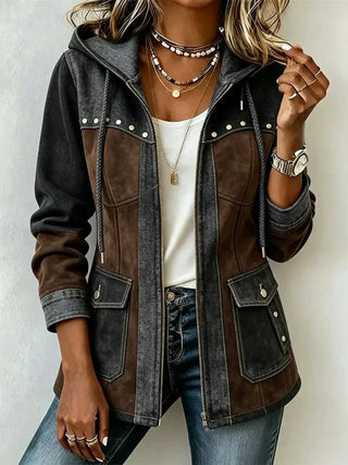 Marianne | Patchwork Hooded Jacket