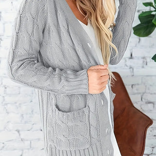 Églantine | Cardigan torsadé boutonné à poches