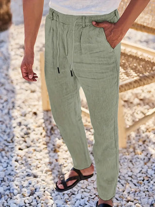 Nichols | Pantalon ample en lin à cordon de serrage