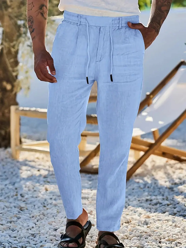 Nichols | Pantalon ample en lin à cordon de serrage