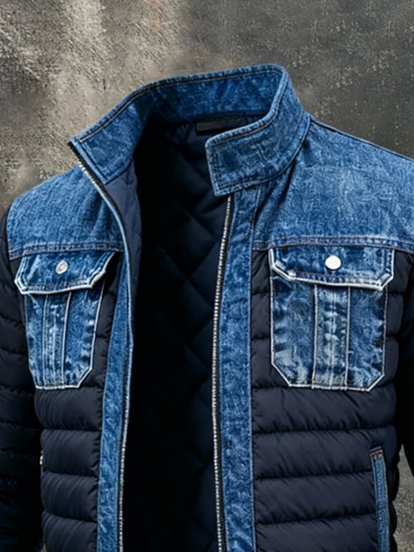 Maxime | Veste vintage en patchwork denim