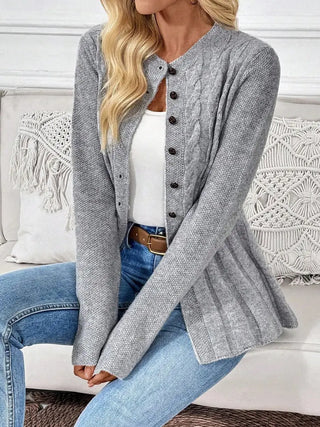 Anaëlle | Cardigan torsadé à basque
