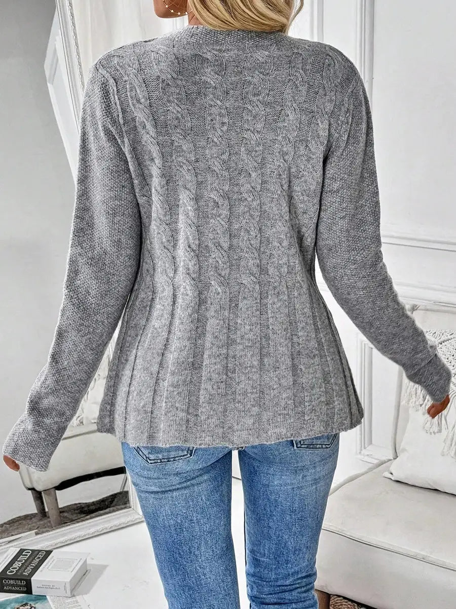 Anaëlle | Cardigan torsadé à basque