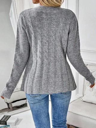 Anaëlle | Cardigan torsadé à basque