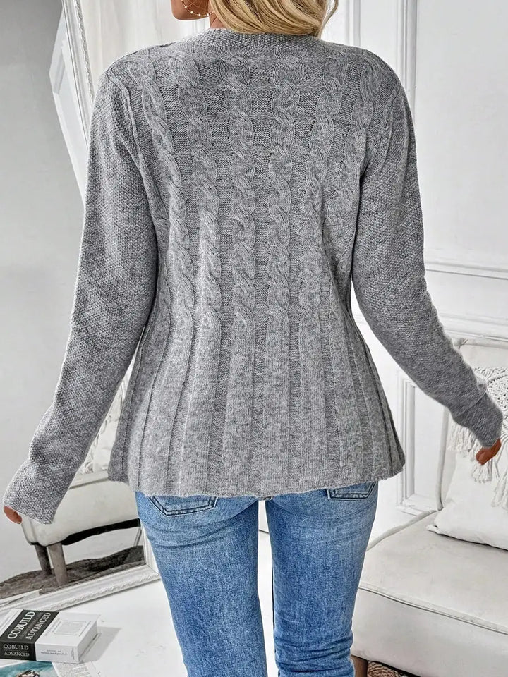 Anaëlle | Cardigan torsadé à basque