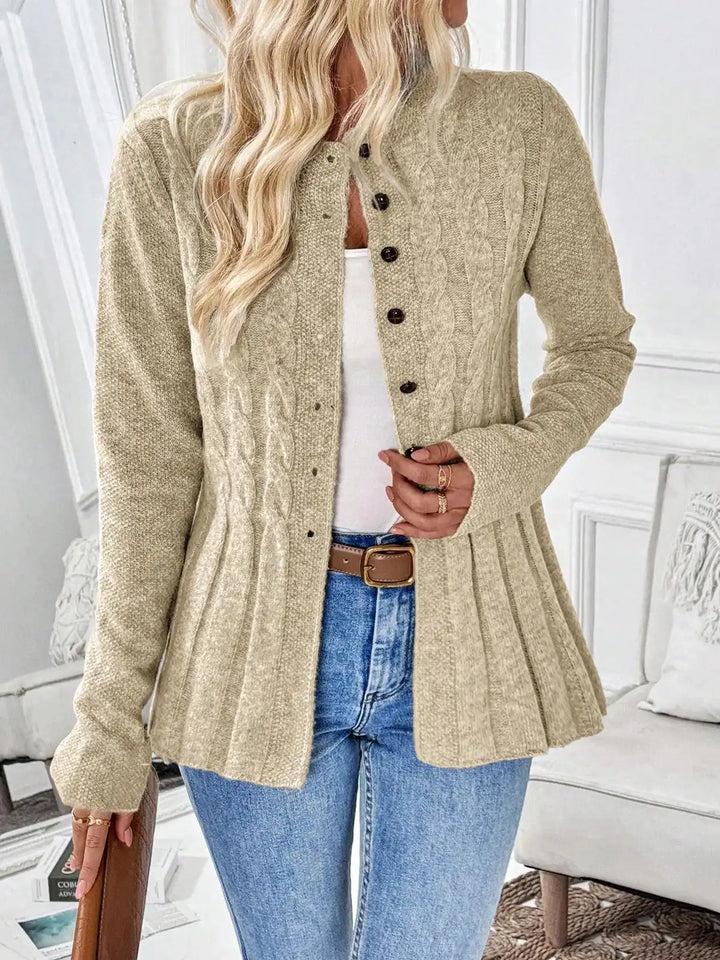 Anaëlle | Cardigan torsadé à basque