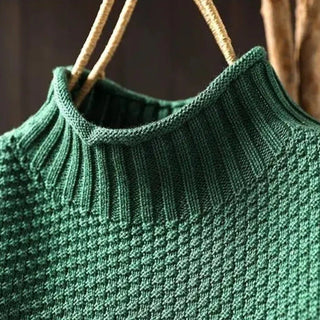 Hortensia | Pull ample col montant en maille texturée