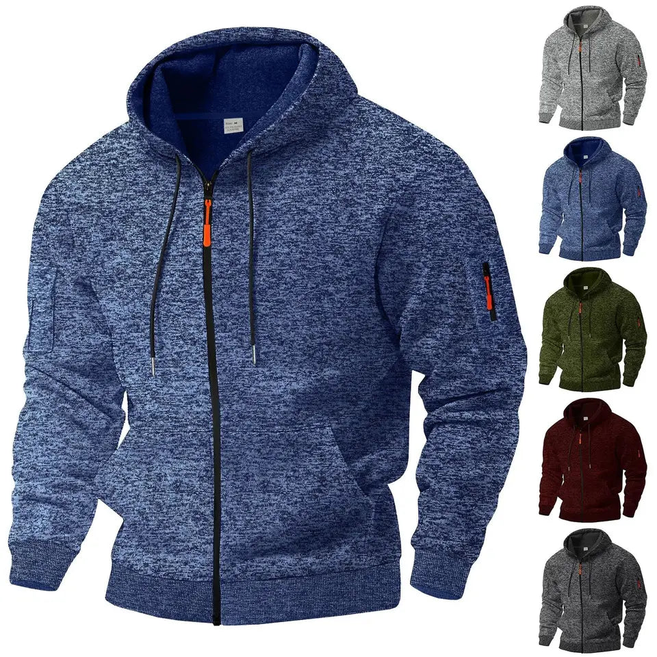 Gauvain | Veste zippée à capuche effet polaire