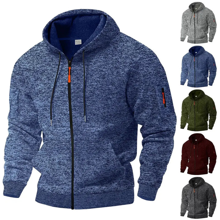 Gauvain | Veste zippée à capuche effet polaire