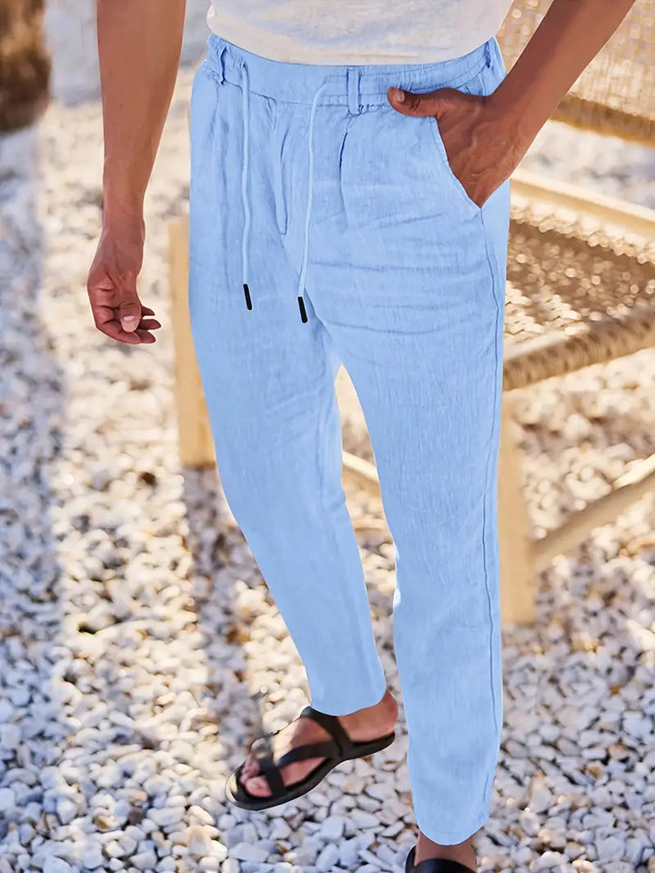 Nichols | Pantalon ample en lin à cordon de serrage