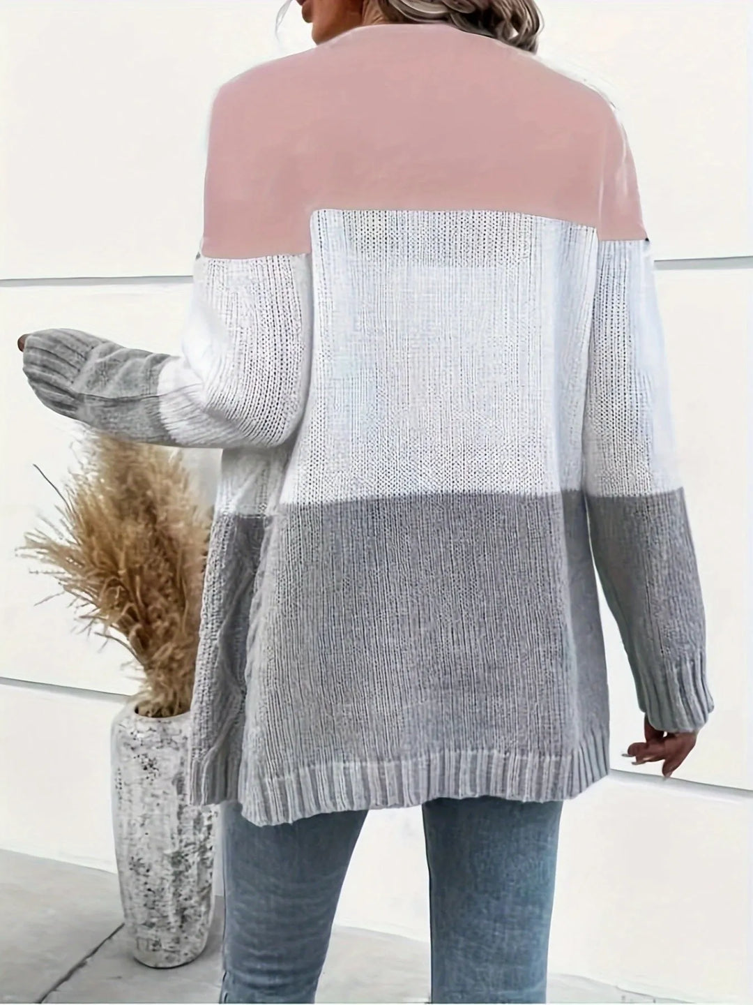 Philippine | Gilet colorblock en maille torsadée