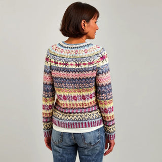 Roseline | Pull en maille jacquard tons pastel
