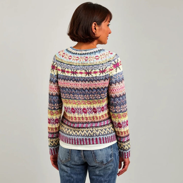 Roseline | Pull en maille jacquard tons pastel