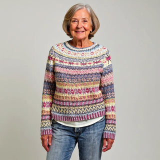 Roseline | Pull en maille jacquard tons pastel