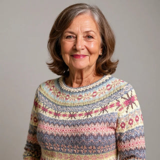 Roseline | Pull en maille jacquard tons pastel