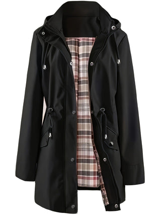 Maëlle | Parka imperméable doublée à carreaux