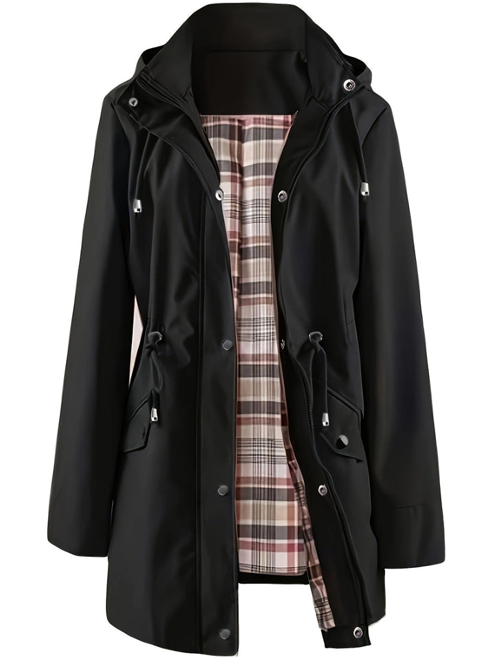 Maëlle | Parka imperméable doublée à carreaux