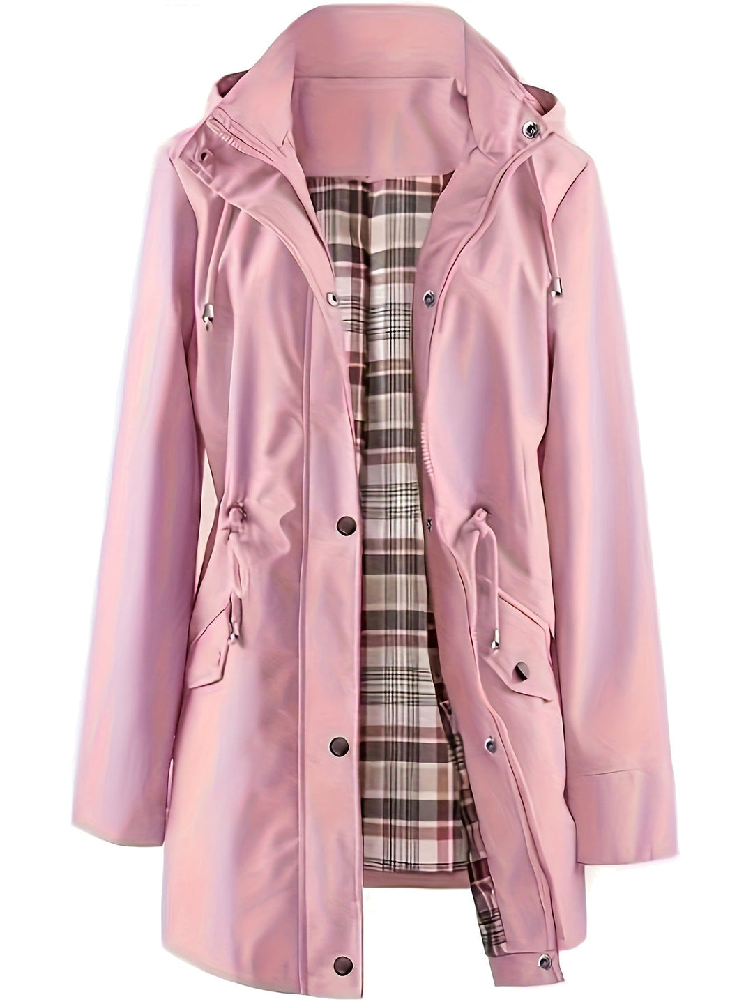Maëlle | Parka imperméable doublée à carreaux