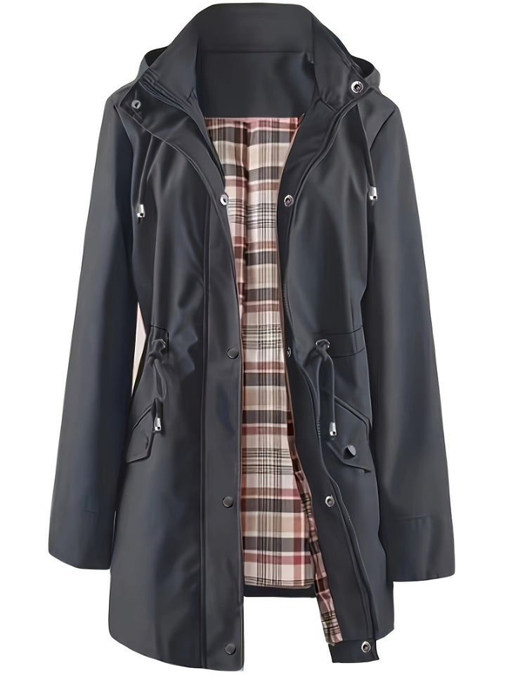 Maëlle | Parka imperméable doublée à carreaux