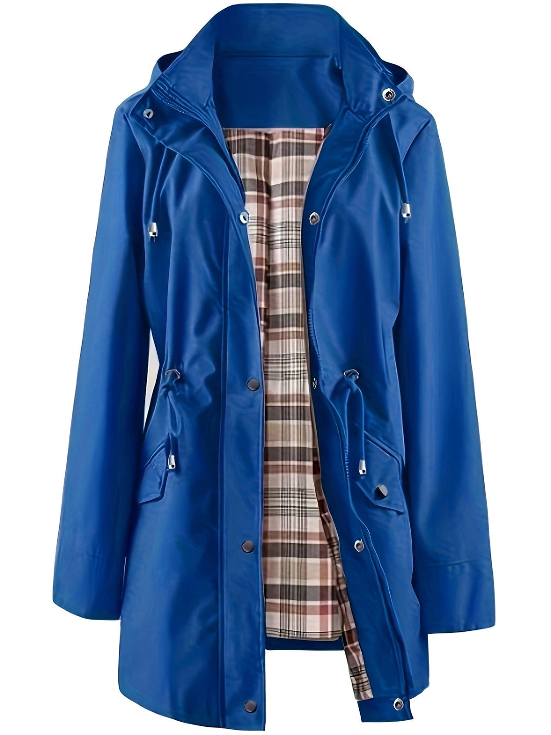 Maëlle | Parka imperméable doublée à carreaux