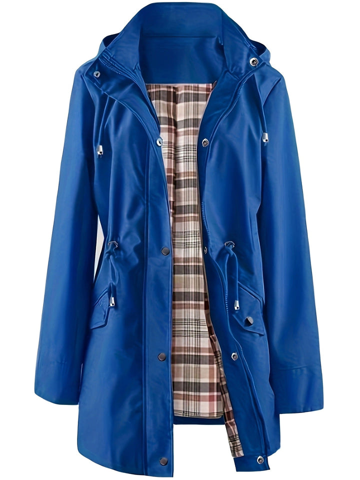 Maëlle | Parka imperméable doublée à carreaux