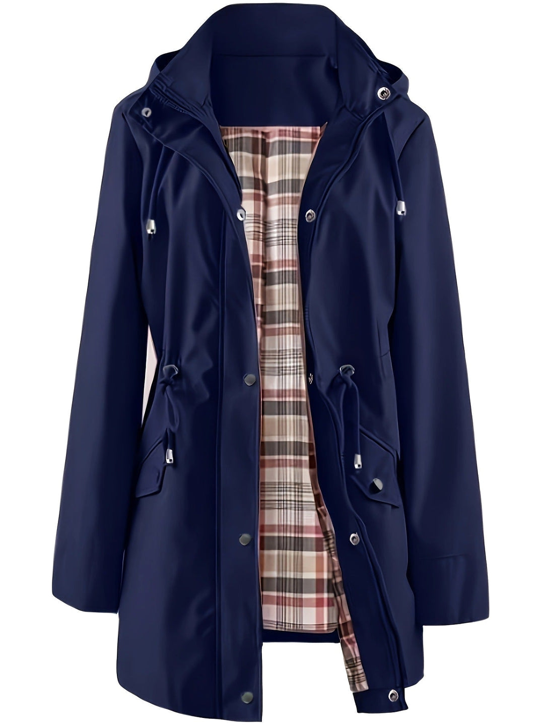 Maëlle | Parka imperméable doublée à carreaux