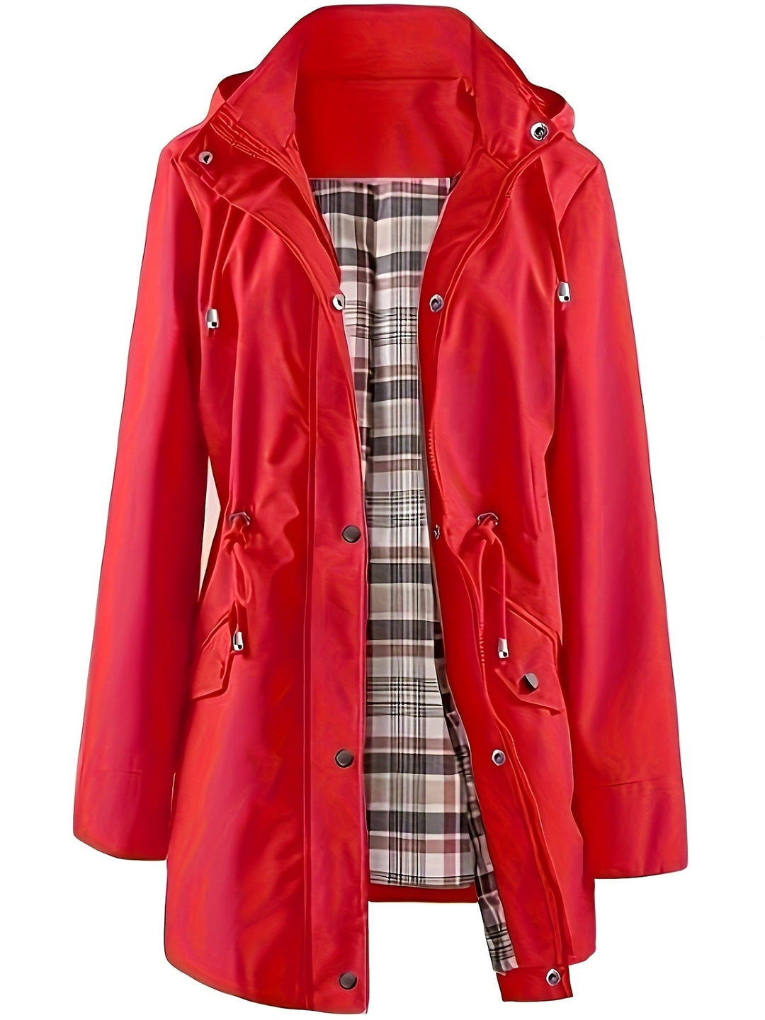 Maëlle | Parka imperméable doublée à carreaux