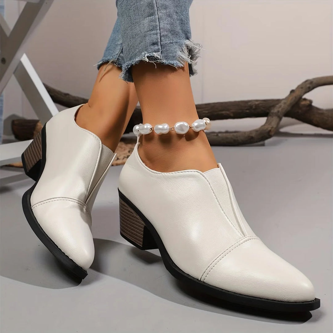 Violette | Bottines basses à talon bloc