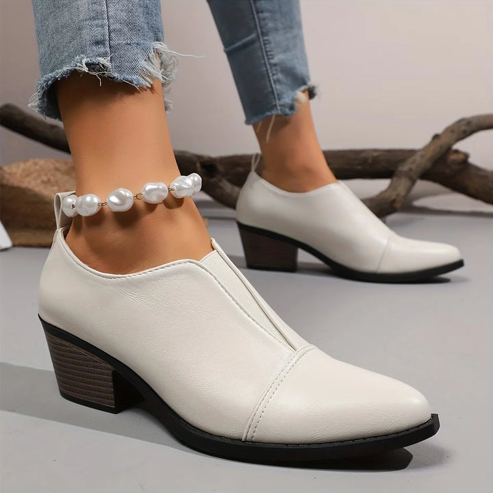 Violette | Bottines basses à talon bloc