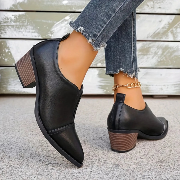 Violette | Bottines basses à talon bloc