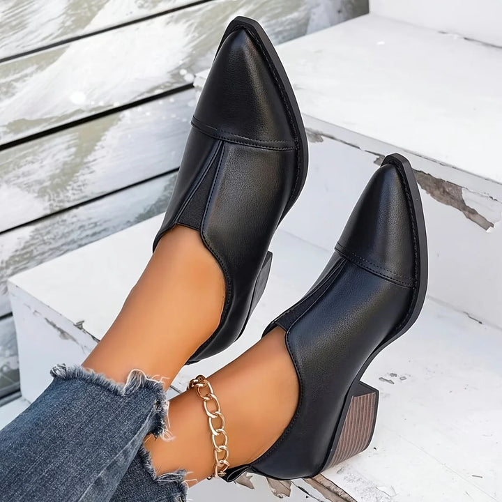 Violette | Bottines basses à talon bloc