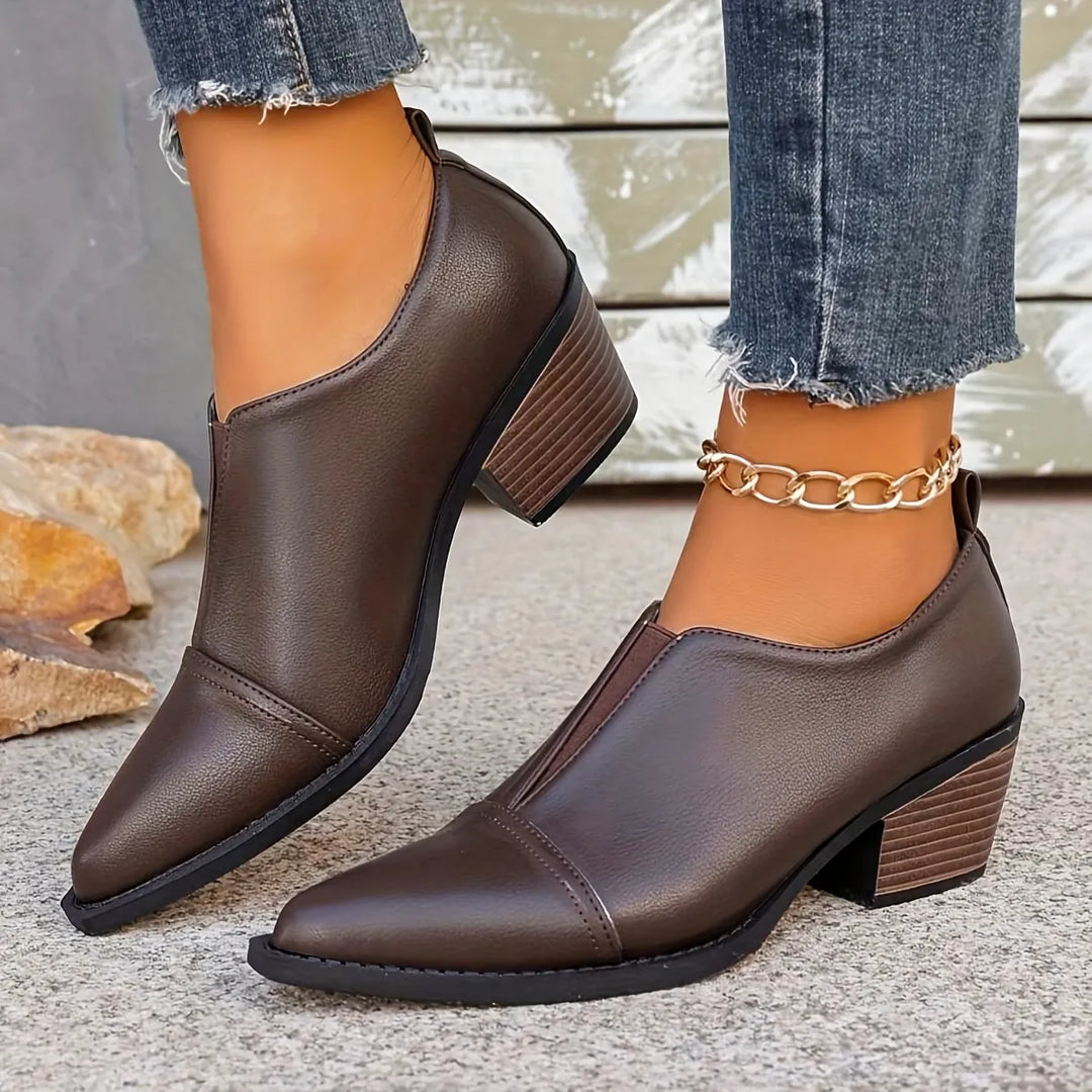 Violette | Bottines basses à talon bloc