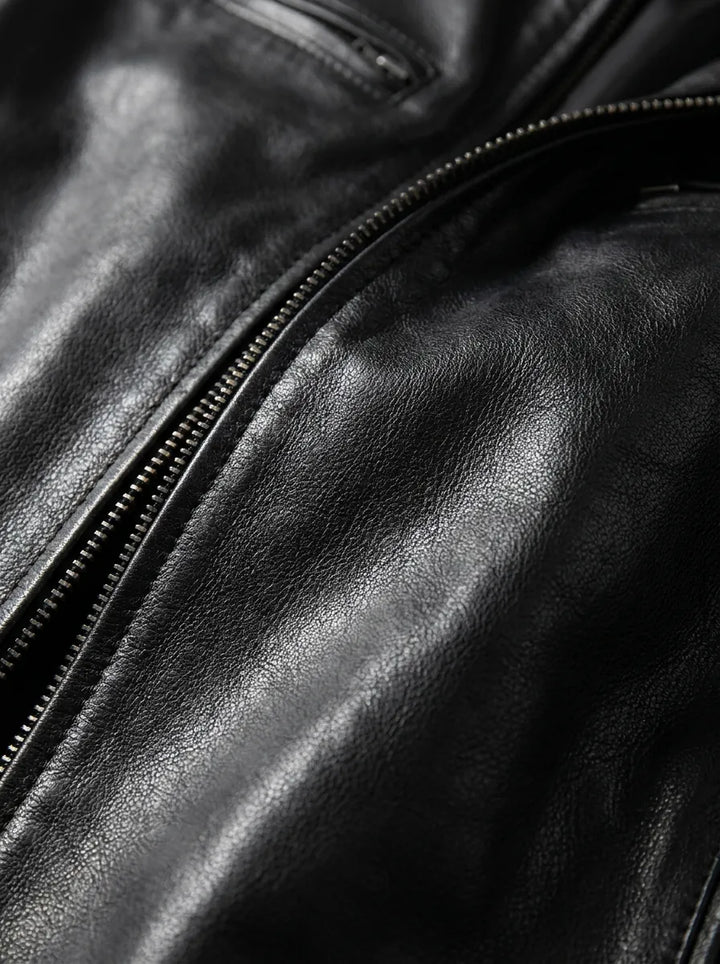 Alexandre | Veste en cuir à col montant homme