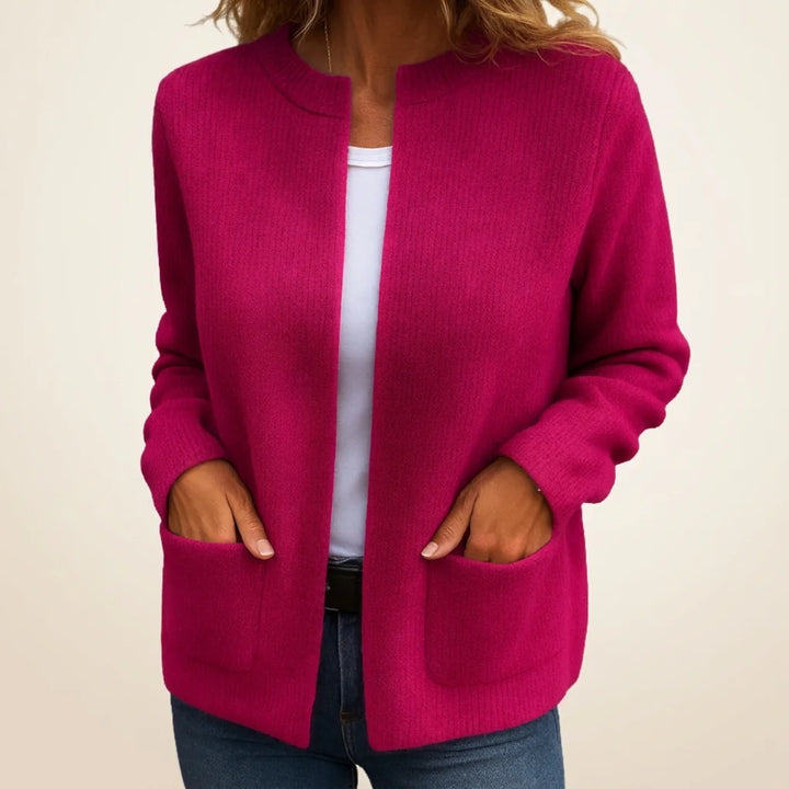 Blanche | Gilet zippé en maille douce
