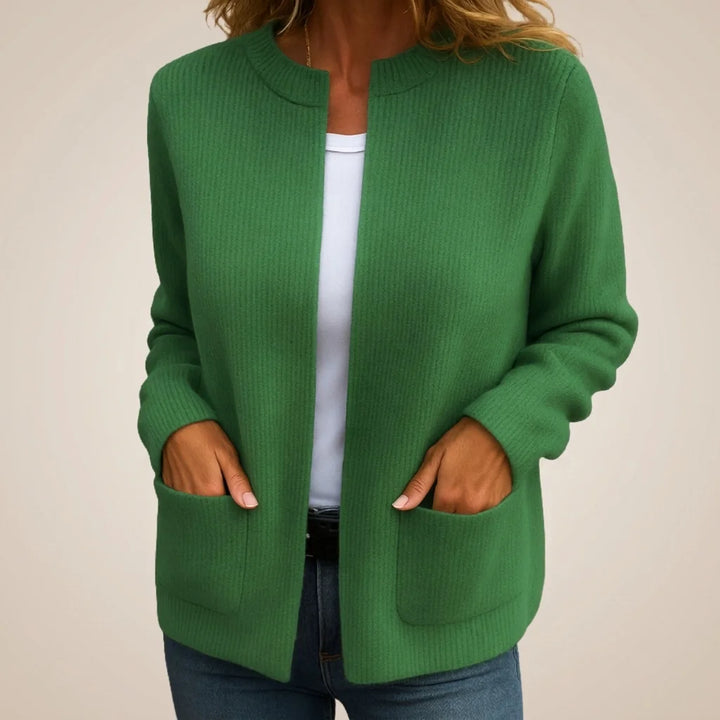 Blanche | Gilet zippé en maille douce