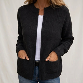 Blanche | Gilet zippé en maille douce