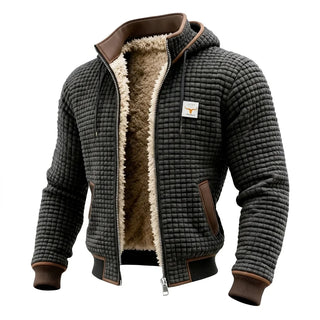 Henrik | Veste à capuche en maille gaufrée doublée